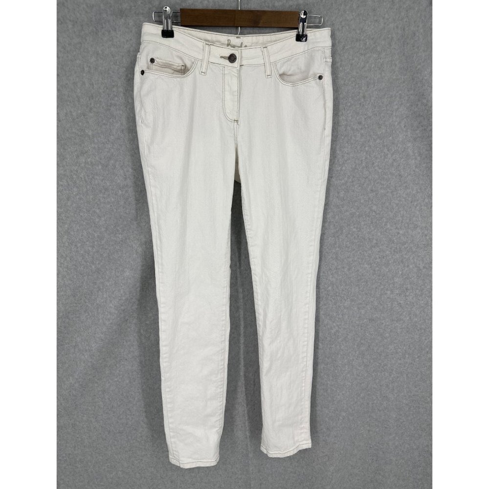 Boden Women's Tapered Leg White Jeans Size 6R